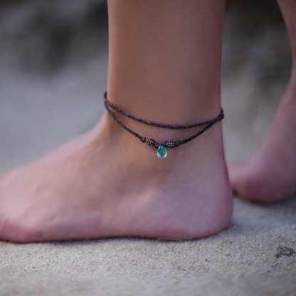 Crystal Teardrop Anklet