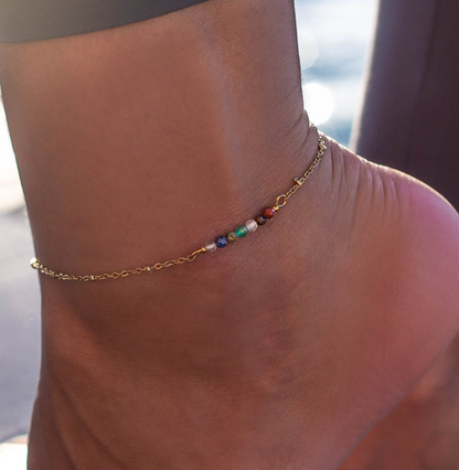 Seven Chakra Anklet