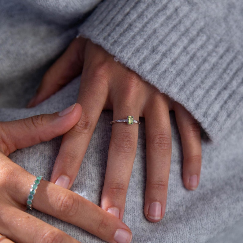 Citrine Rectangular Ring