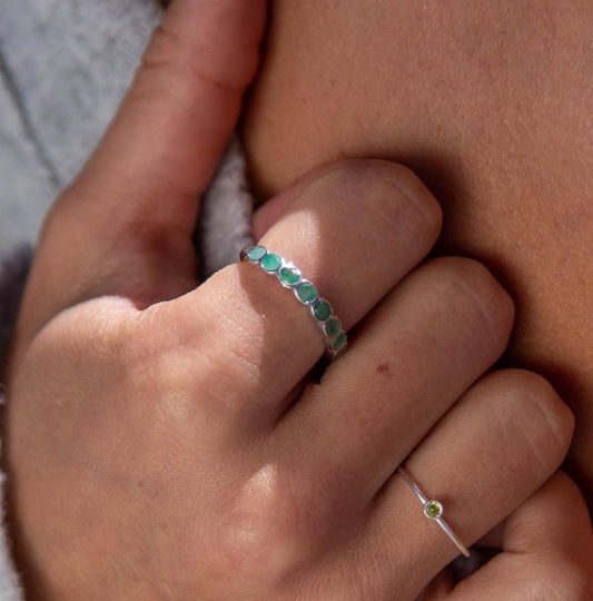 Natural Emerald Stone Ring